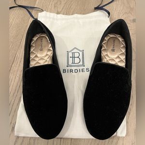 NEW Birdies black velvet flat shoes size 7